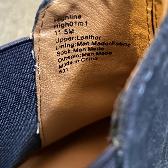 Steve Madden Chelsea Boots Men’s Size 11.5 Navy Blue Suede - Picture 7 of 9